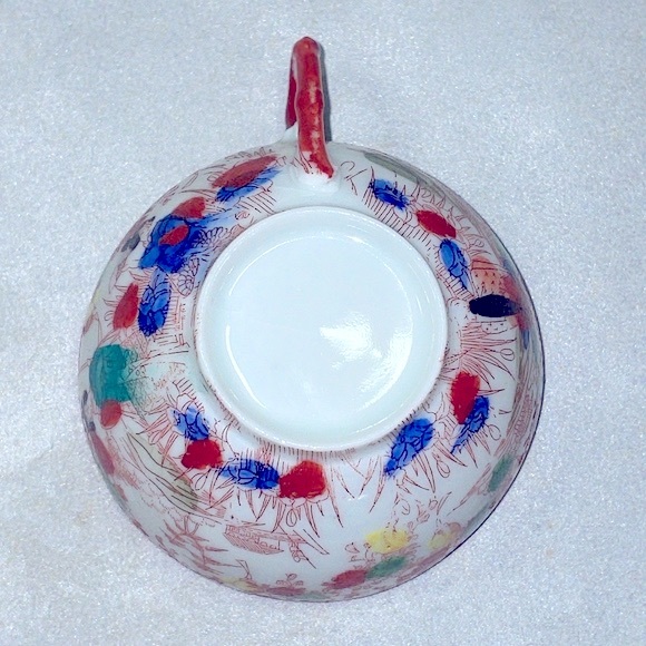 Antique Porcelain Hand Painted Cup & Saucer Early 1900’s Japanese Geisha Scene - Picture 10 of 10